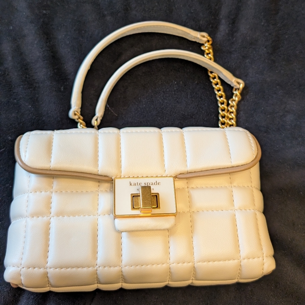 Kate Spade White Quilted Shoulder Bag - Small/Mini